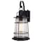 Vaxcel Montauk 1 Light Black Dusk to Dawn Coastal Outdoor Wall Lantern Clear Glass T0629 - alternate 3